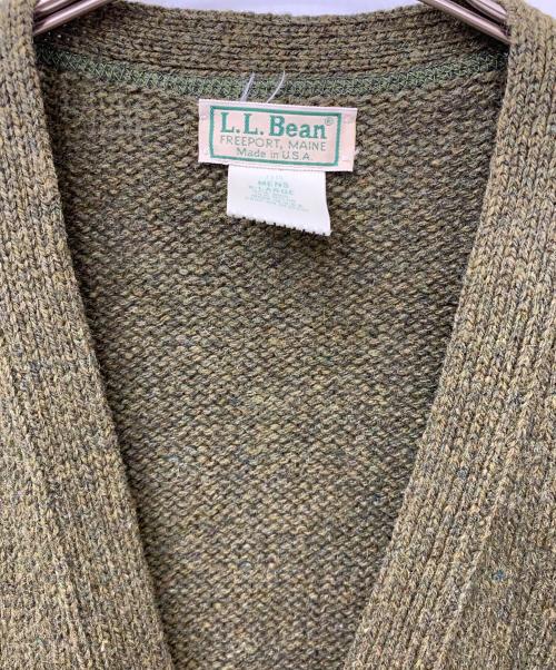 L.L.Bean（エルエルビーン）L.L.Bean (エルエルビーン) ウールカーディガン カーキ サイズ:XLの古着・服飾アイテム