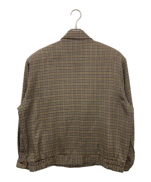 Yves Saint Laurent pour homme（イヴサンローラン プールオム）Yves Saint Laurent pour homme (イヴサンローラン プールオム) 80's~90'sチェックブルゾン ブラウン サイズ:100(実寸サイズの確認をお願いします)の古着・服飾アイテム