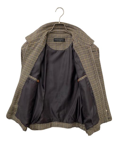 Yves Saint Laurent pour homme（イヴサンローラン プールオム）Yves Saint Laurent pour homme (イヴサンローラン プールオム) 80's~90'sチェックブルゾン ブラウン サイズ:100(実寸サイズの確認をお願いします)の古着・服飾アイテム