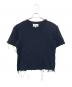 Maison Margiela（メゾンマルジェラ）の古着「リブコットンTシャツ」｜ネイビー