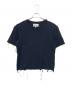 Maison Margiela (メゾンマルジェラ) リブコットンTシャツ ネイビー サイズ:46：14000円