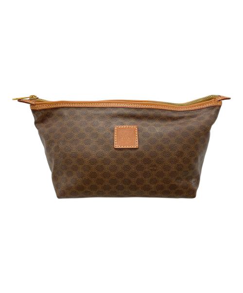 CELINE（セリーヌ）CELINE (セリーヌ) ポーチ マカダム ブラウンの古着・服飾アイテム