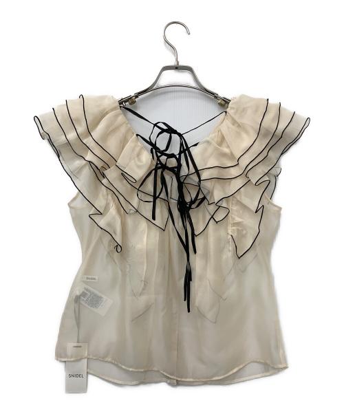 Snidel（スナイデル）Snidel (スナイデル) ノースリフリルブラウス アイボリー サイズ:Fの古着・服飾アイテム