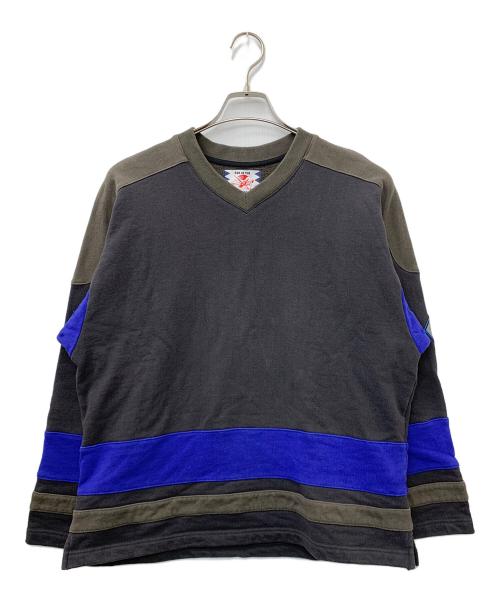 son of the cheese（サノバチーズ）SON OF THE CHEESE (サノバチーズ) 27 HOCKEY SHIRT グレー サイズ:Mの古着・服飾アイテム