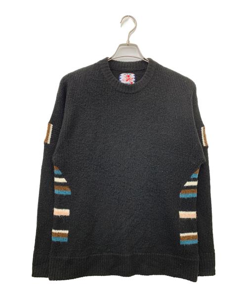 son of the cheese（（サノバチーズ））son of the cheese (（サノバチーズ）) BORDER CREW ブラック サイズ:Mの古着・服飾アイテム