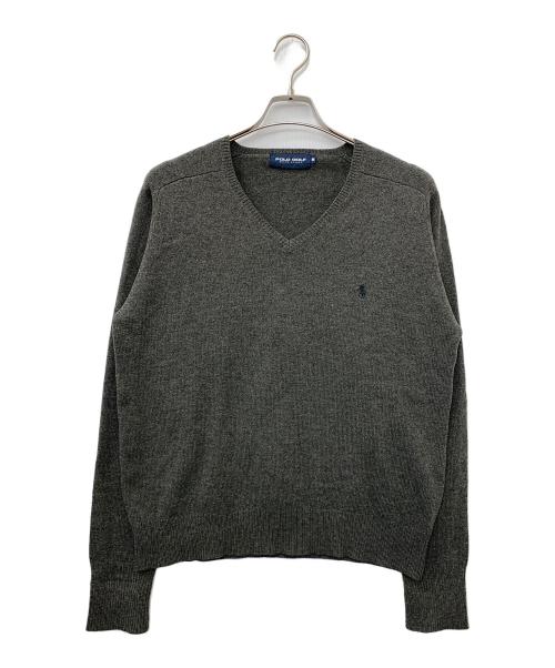POLO GOLF（ポロ ゴルフ）POLO GOLF (ポロ ゴルフ) Vネックニット グレー サイズ:Mの古着・服飾アイテム