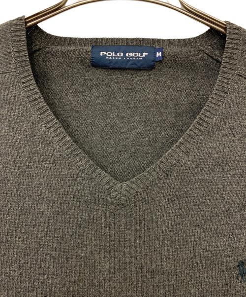 POLO GOLF（ポロ ゴルフ）POLO GOLF (ポロ ゴルフ) Vネックニット グレー サイズ:Mの古着・服飾アイテム