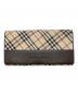 BURBERRY (バーバリー) 長財布 ブラウン×ベージュ：7000円