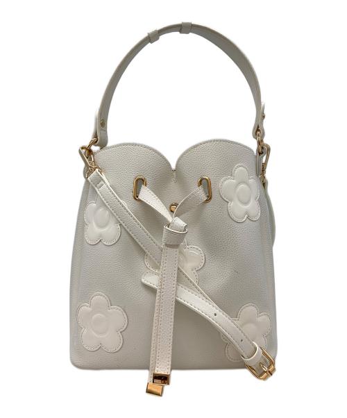 MARY QUANT（マリークヮント）MARY QUANT (マリークヮント) ViS (ビス) デイジーハートトートバッグ ホワイトの古着・服飾アイテム