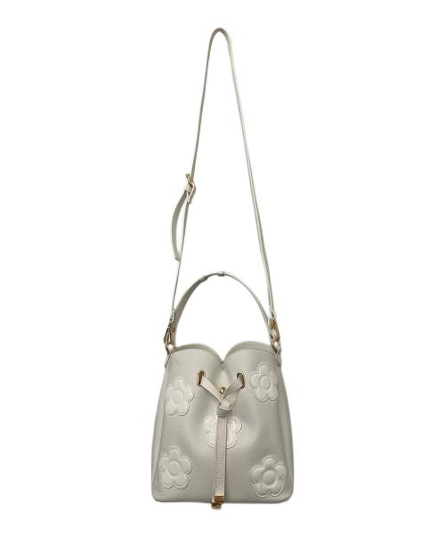 MARY QUANT（マリークヮント）MARY QUANT (マリークヮント) ViS (ビス) デイジーハートトートバッグ ホワイトの古着・服飾アイテム