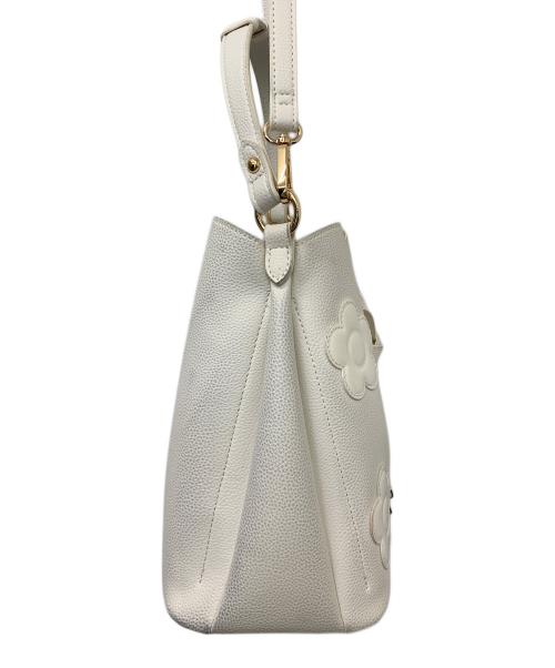 MARY QUANT（マリークヮント）MARY QUANT (マリークヮント) ViS (ビス) デイジーハートトートバッグ ホワイトの古着・服飾アイテム