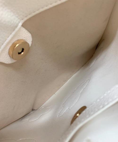 MARY QUANT（マリークヮント）MARY QUANT (マリークヮント) ViS (ビス) デイジーハートトートバッグ ホワイトの古着・服飾アイテム