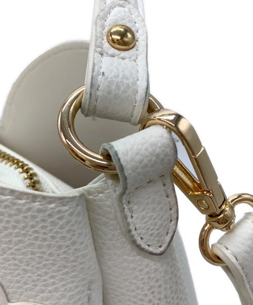 MARY QUANT（マリークヮント）MARY QUANT (マリークヮント) ViS (ビス) デイジーハートトートバッグ ホワイトの古着・服飾アイテム