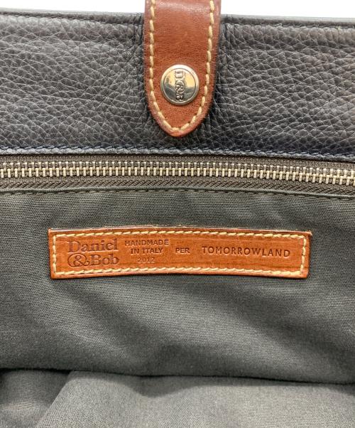 Daniel&Bob（ダニエル＆ボブ）Daniel&Bob (ダニエル＆ボブ) TOMORROW LAND (トゥモローランド) 別注レザートートバッグ ブラック×ブラウンの古着・服飾アイテム