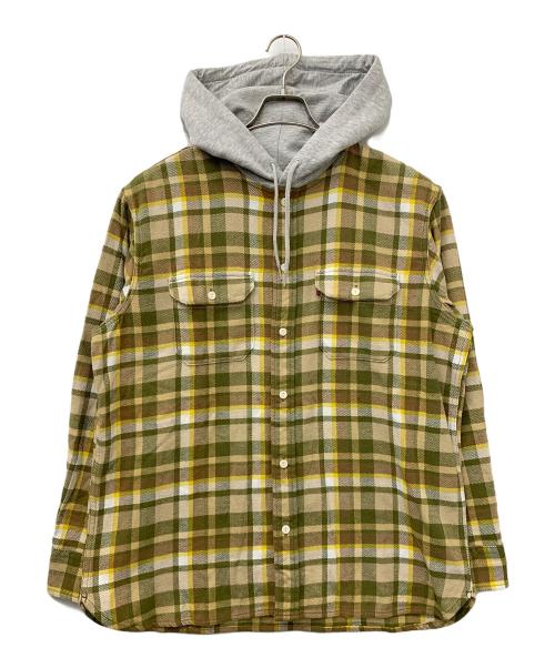 LEVI'S（リーバイス）LEVI'S (リーバイス) フーディ長袖シャツ イエロー サイズ:XLの古着・服飾アイテム