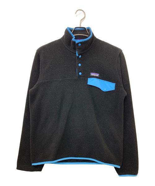 Patagonia（パタゴニア）Patagonia (パタゴニア) ライトウェイト・シンチラ・スナップT・プルオーバー ブラック×ブルー サイズ:Sの古着・服飾アイテム
