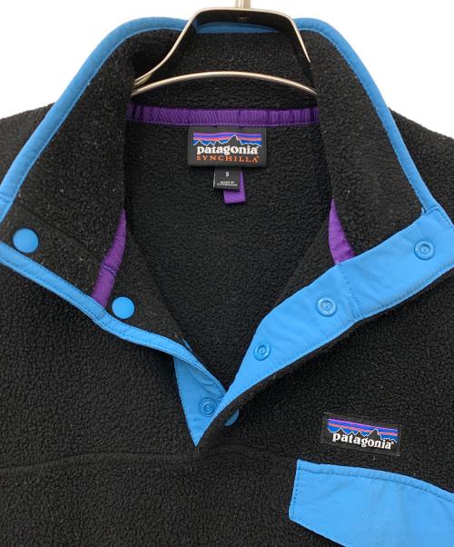 Patagonia（パタゴニア）Patagonia (パタゴニア) ライトウェイト・シンチラ・スナップT・プルオーバー ブラック×ブルー サイズ:Sの古着・服飾アイテム