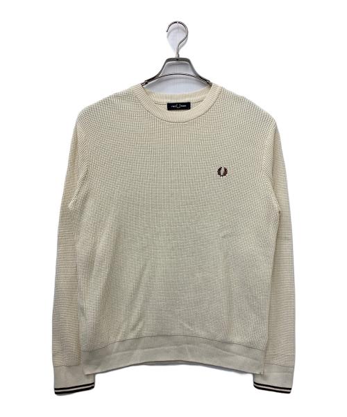 FRED PERRY（フレッドペリー）FRED PERRY (フレッドペリー) Waffle Stitch Jumper アイボリー サイズ:Lの古着・服飾アイテム