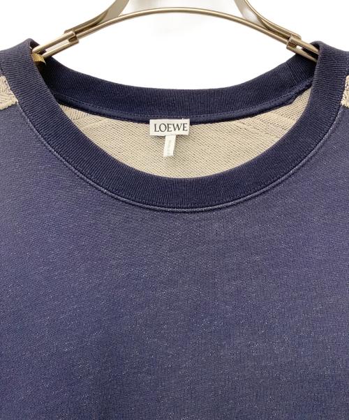 LOEWE（ロエベ）LOEWE (ロエベ) アナグラムエンブロイダリー スウェット ネイビー サイズ:Mの古着・服飾アイテム