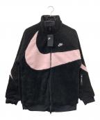 NIKEナイキ）の古着「BIG SWOOSH BOA JACKET」｜ブラック×ピンク