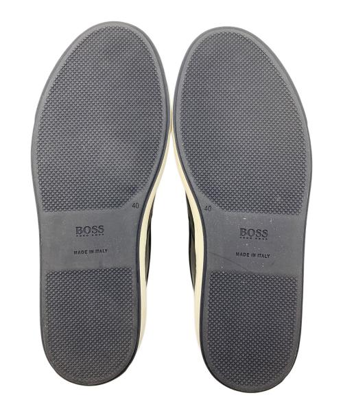 BOSS HUGO BOSS（ボス ヒューゴボス）BOSS HUGO BOSS (ボス ヒューゴボス) スリッポン ブラック サイズ:40の古着・服飾アイテム