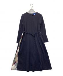 BLUE LABEL CRESTBRIDGE（ブルーレーベルクレストブリッジ）の古着「長袖ワンピース」｜ブラック