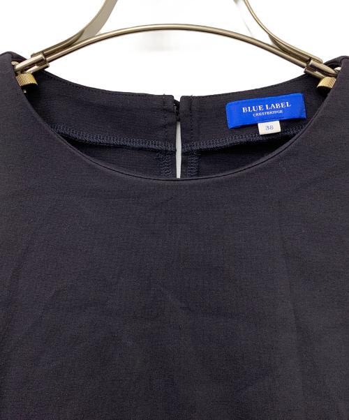 BLUE LABEL CRESTBRIDGE（ブルーレーベルクレストブリッジ）BLUE LABEL CRESTBRIDGE (ブルーレーベルクレストブリッジ) 長袖ワンピース ブラック サイズ:38の古着・服飾アイテム