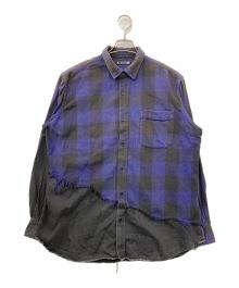 MINEDENIM（マインデニム）の古着「長袖シャツ」｜ブラック×ブルー