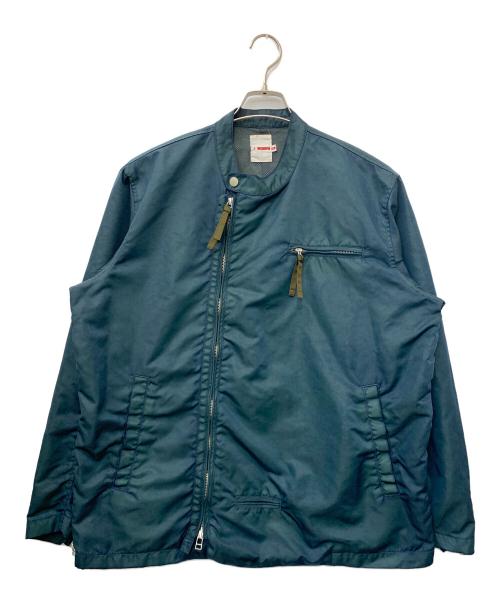dip ltd（ディテール イン パーフェクション）dip ltd (ディテール イン パーフェクション) ナイロン シングルライダースジャケット グリーン サイズ:Mの古着・服飾アイテム