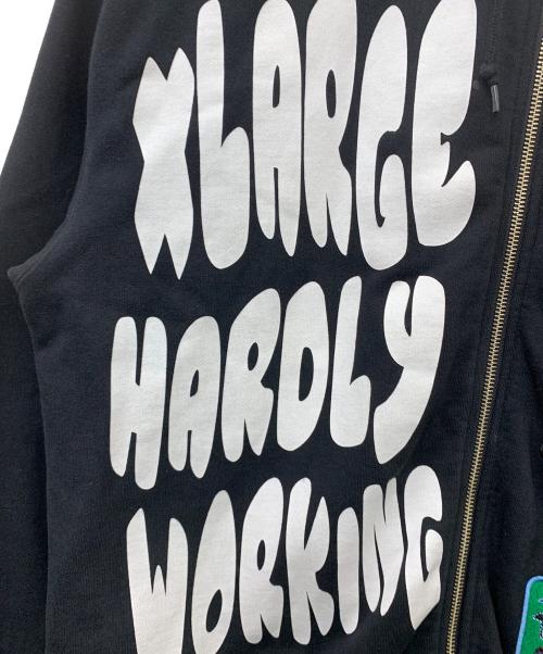 X-LARGE（エクストララージ）X-LARGE (エクストララージ) マルチロゴ ジップアップフーデッド スウェットシャツ ブラック サイズ:Lの古着・服飾アイテム