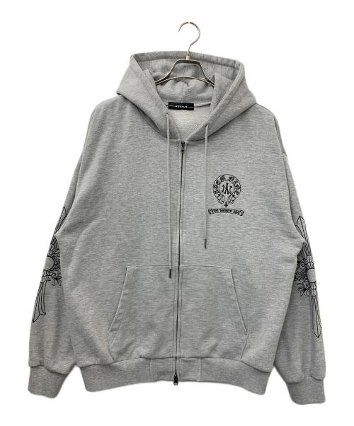A'gem（エージェム）A'gem (エージェム) ジップパーカー グレー サイズ:FREEの古着・服飾アイテム