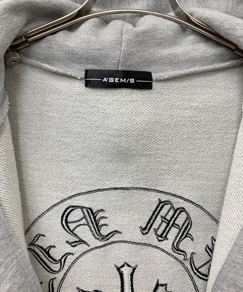 A'gem（エージェム）A'gem (エージェム) ジップパーカー グレー サイズ:FREEの古着・服飾アイテム
