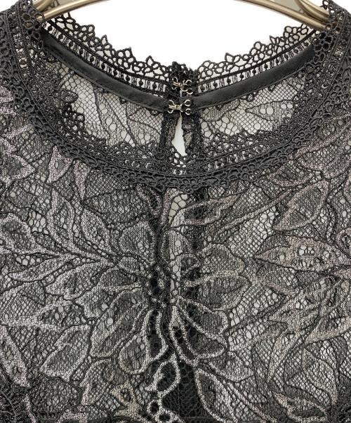 Snidel（スナイデル）Snidel (スナイデル) シャイニーレースドレス ブラック サイズ:1 未使用品の古着・服飾アイテム