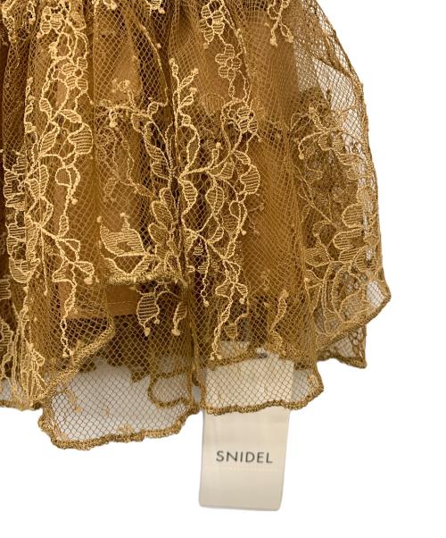 Snidel（スナイデル）Snidel (スナイデル) オフショルギャザーブラウス ブラウン サイズ:Fの古着・服飾アイテム