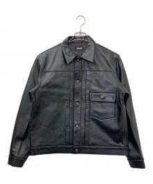 Schott（ショット）の古着「SHEEP LEATHER 1st TRACKER JACKET」｜ブラック