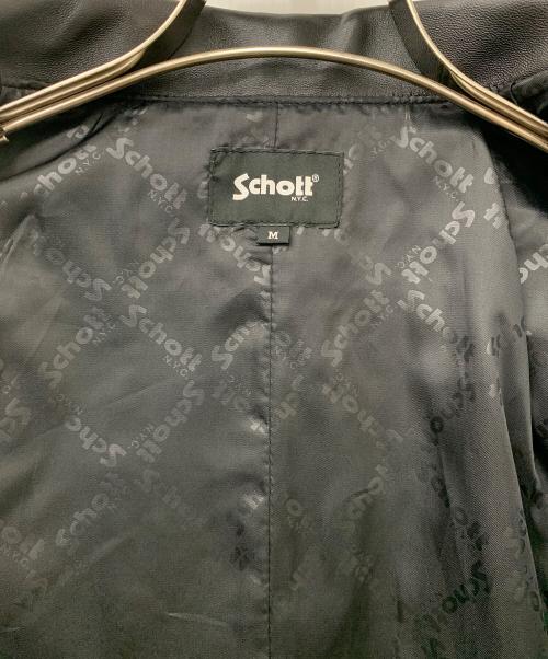 Schott（ショット）Schott (ショット) SHEEP LEATHER 1st TRACKER JACKET ブラック サイズ:Mの古着・服飾アイテム