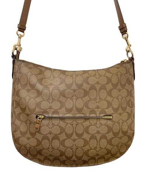 COACH（コーチ）COACH (コーチ) ショルダーバッグ シグネチャー ベージュ×ブラウンの古着・服飾アイテム