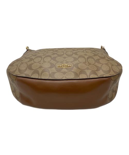 COACH（コーチ）COACH (コーチ) ショルダーバッグ シグネチャー ベージュ×ブラウンの古着・服飾アイテム