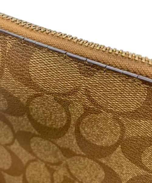 COACH（コーチ）COACH (コーチ) ショルダーバッグ シグネチャー ベージュ×ブラウンの古着・服飾アイテム