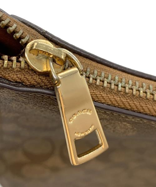 COACH（コーチ）COACH (コーチ) ショルダーバッグ シグネチャー ベージュ×ブラウンの古着・服飾アイテム