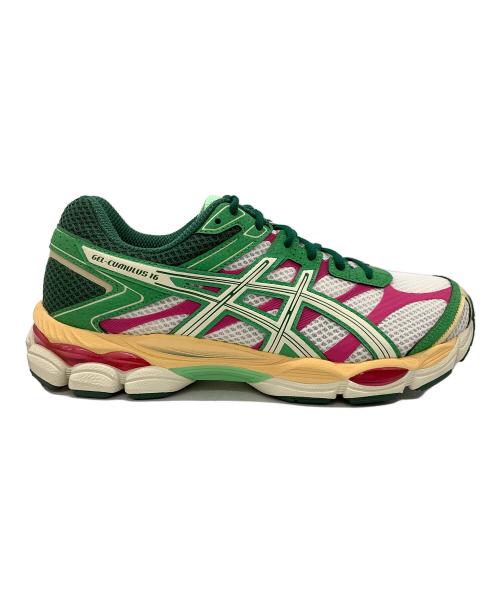 asics（アシックス）asics (アシックス) GEL-CUMULUS 16 グリーン×ピンク サイズ:27.5の古着・服飾アイテム