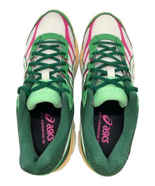 asics（アシックス）asics (アシックス) GEL-CUMULUS 16 グリーン×ピンク サイズ:27.5の古着・服飾アイテム