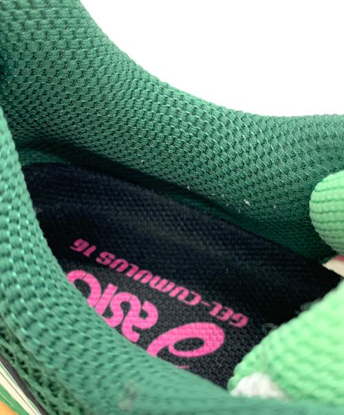 asics（アシックス）asics (アシックス) GEL-CUMULUS 16 グリーン×ピンク サイズ:27.5の古着・服飾アイテム