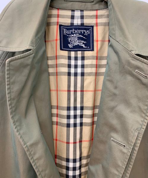 Burberry's（バーバリーズ）Burberry's (バーバリーズ) 裏ノバチェック玉蟲バルマカーンコート オリーブ サイズ:180の古着・服飾アイテム