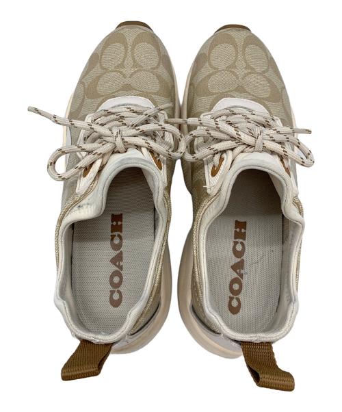 COACH（コーチ）COACH (コーチ) スニーカー ベージュ サイズ:24の古着・服飾アイテム