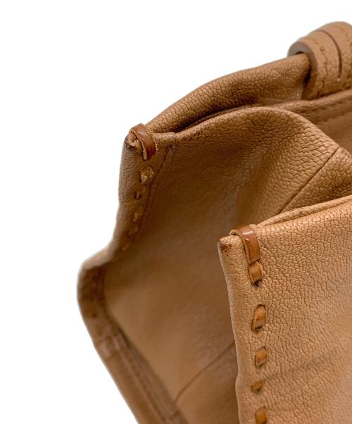 genten（ゲンテン）genten (ゲンテン) マヌアーレ レザーハンドバッグ ブラウンの古着・服飾アイテム