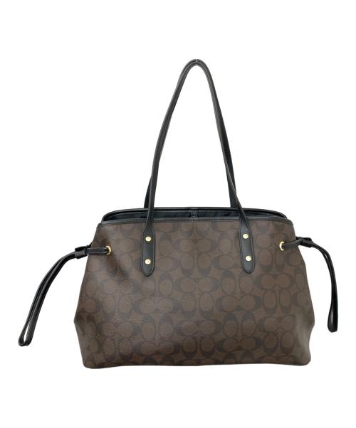 COACH（コーチ）COACH (コーチ) トートバッグ ブラウン×ブラックの古着・服飾アイテム