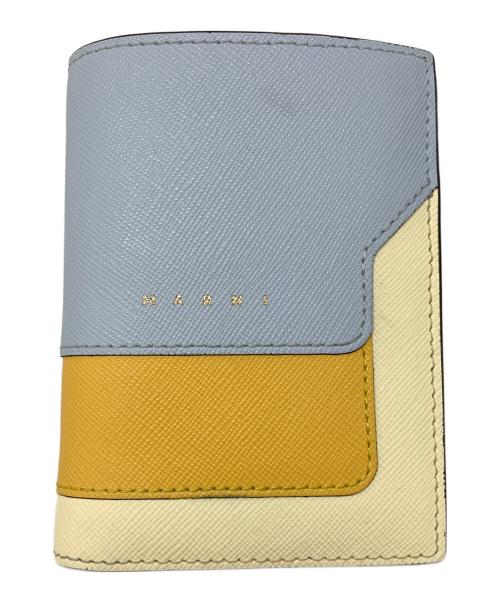 MARNI（マルニ）MARNI (マルニ) トランク バイフォールドウォレット ブルー×ホワイトの古着・服飾アイテム