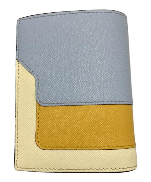 MARNI（マルニ）MARNI (マルニ) トランク バイフォールドウォレット ブルー×ホワイトの古着・服飾アイテム