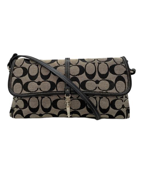 COACH（コーチ）COACH (コーチ) クリップデミポーチ ブラック×グレーの古着・服飾アイテム